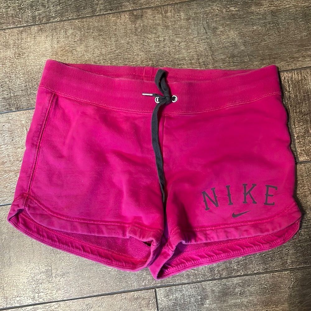 Nike sweat shorts in a fun pink colour.